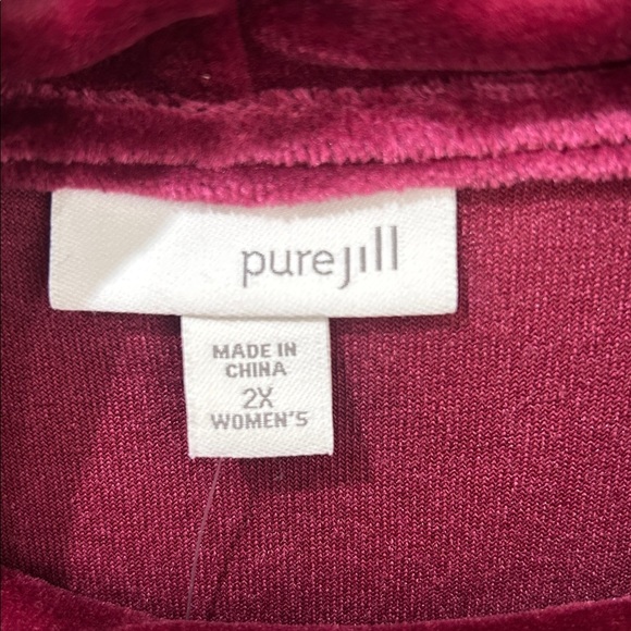 NWT J. JILL PUREJILL Crushed Velour Cowl Neck Tunic Top Size 2X - Picture 4 of 14